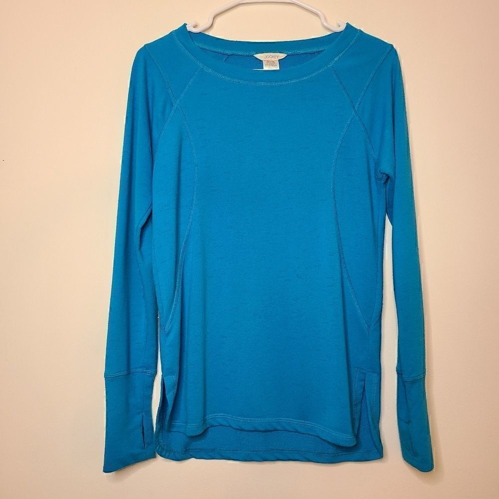 Jockey Blue Long Sleeve Workout Top Women's Small